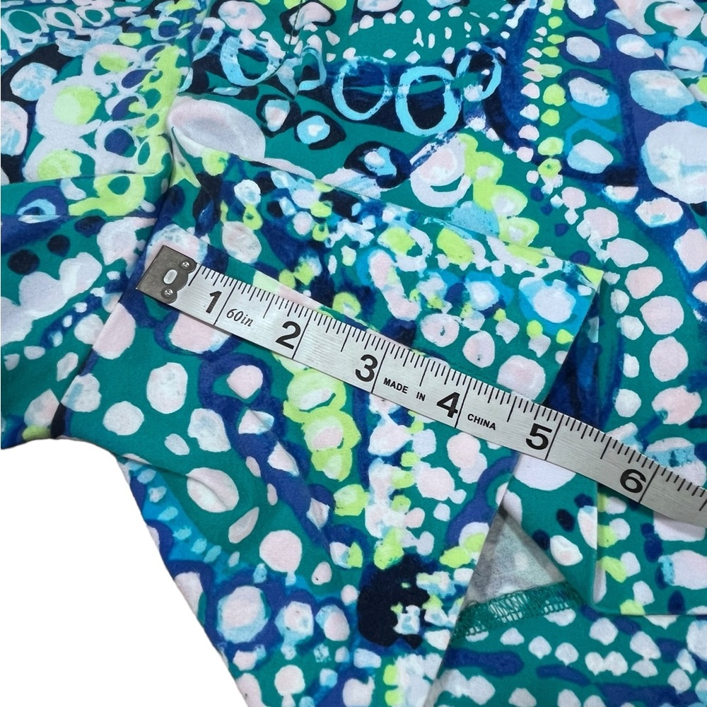 Lilly Pulitzer Callahan Shorts Size 00 Blue Green Print Stretch Resort - Picture 8 of 12
